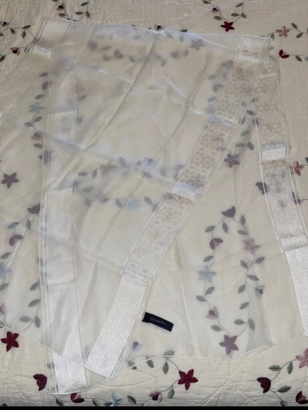 Accessorize wrap chiffon scarf, white, 21”x60”